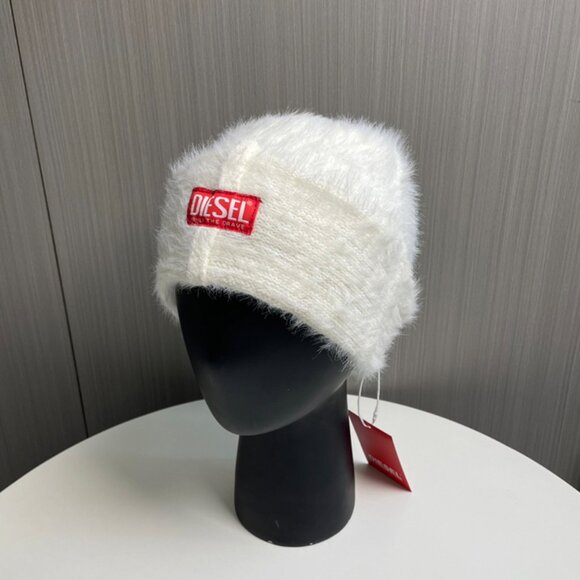 Diesel White Plush Hat - Picture 2 of 3